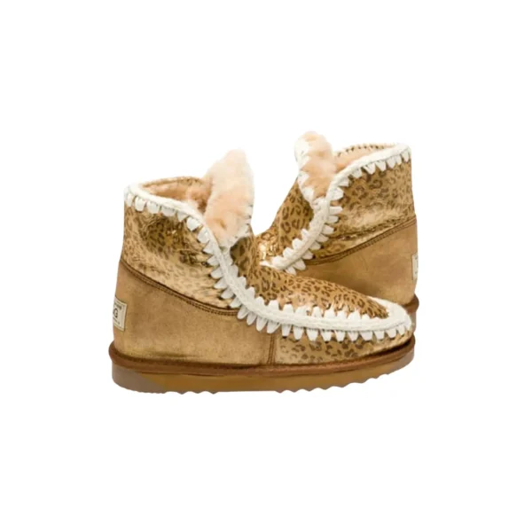 Igloo Leopard Shimmer Print Mini Uggs Gold