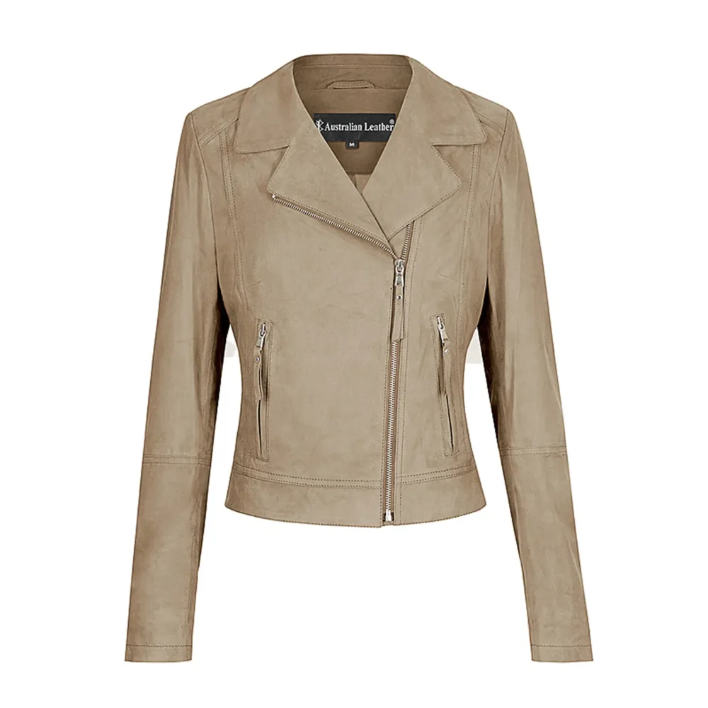 Annabel Ladies Leather Jacket Australian Leather MIST