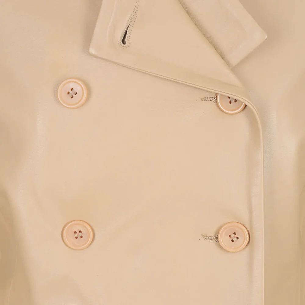 Barbara Ladies Leather Jacket Australian Leather BEIGE2