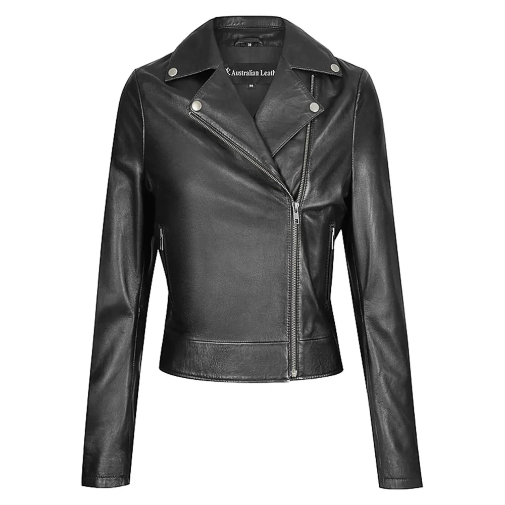 Brenda Ladies Leather Jacket Australian Leather BLACK