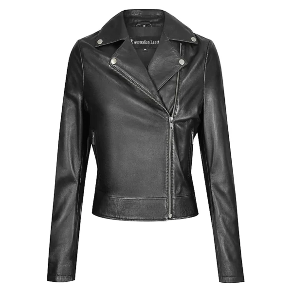 Brenda Ladies Leather Jacket Australian Leather BLACK