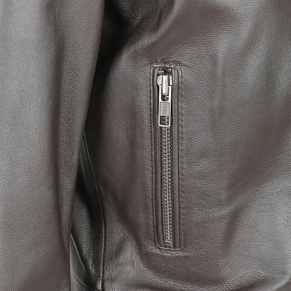 Brenda Ladies Leather Jacket Australian Leather CHOCOLATE 3
