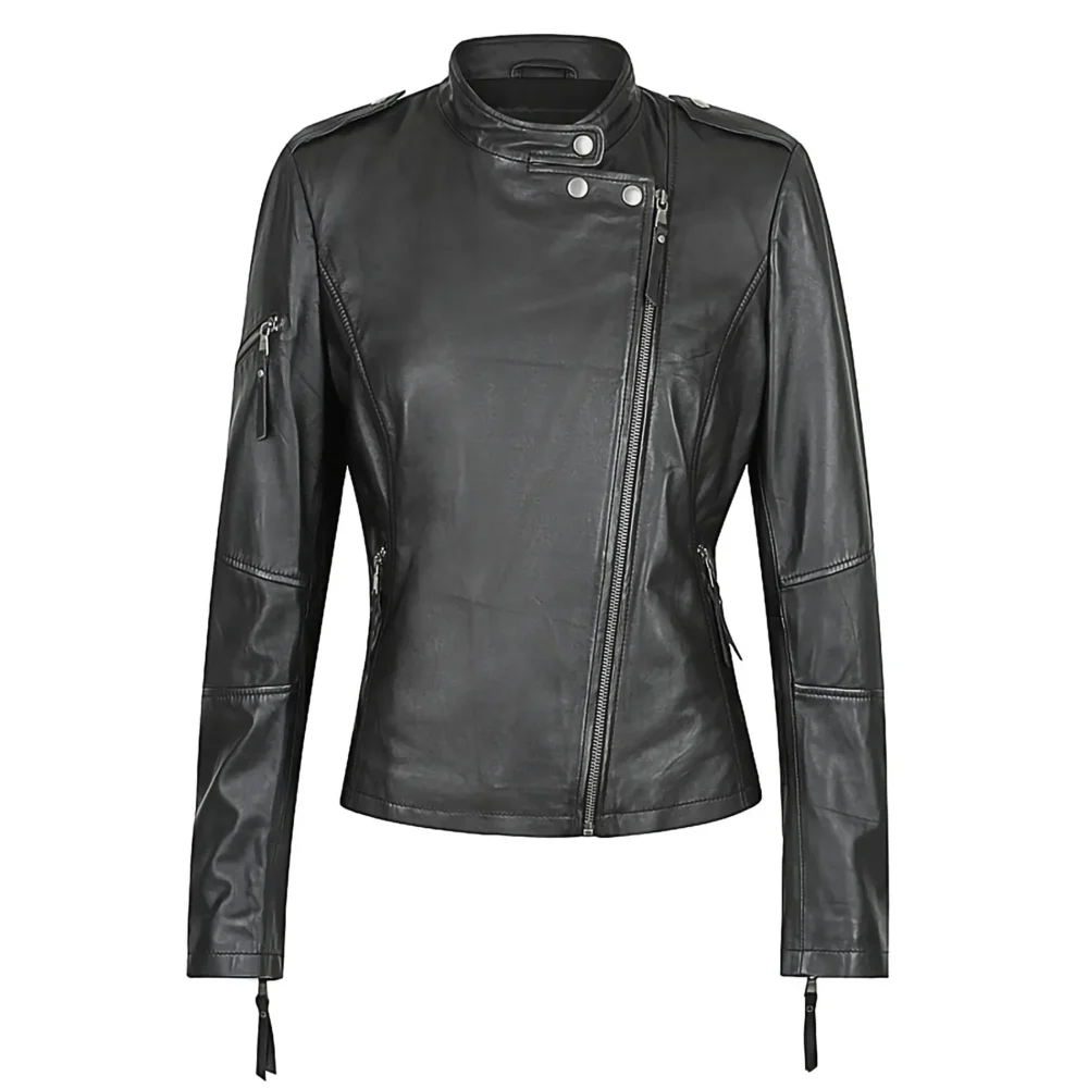 Louise Ladies Leather Jacket Australian Leather BLACK