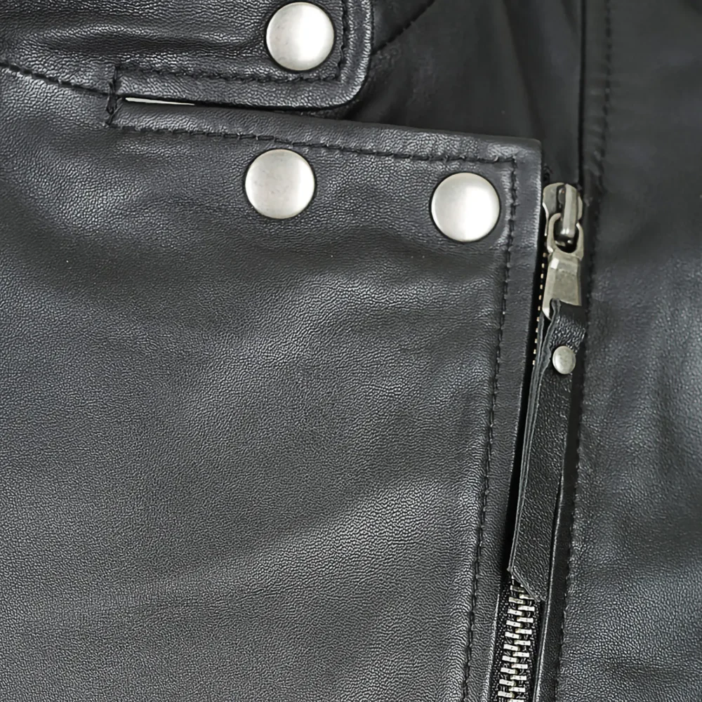 Louise Ladies Leather Jacket Australian Leather BLACK3