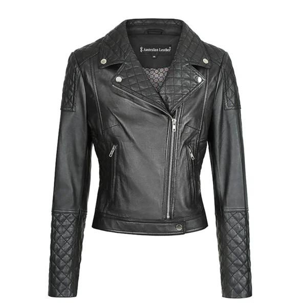 Rebel Ladies Leather Jacket Australian Leather BLACK