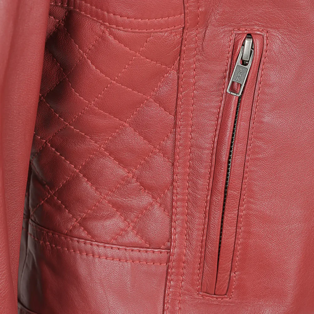 Sharon Leather Jacket Australian Leather RUBY 3
