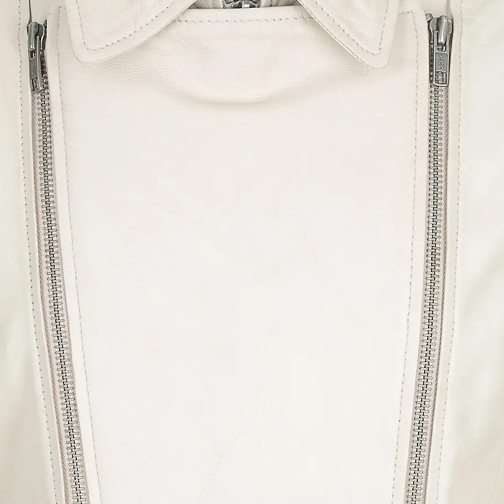 Snow White Ladies Leather Jacket LVORY3