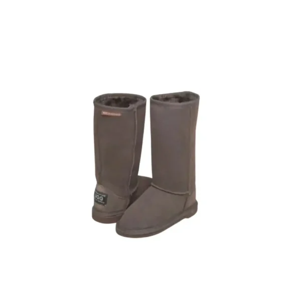Classic Tall Kids Ugg Boots Premium Double Face Sheepskin Leather Chocolate