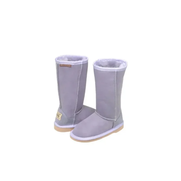 Classic Tall Kids Ugg Boots Premium Double Face Sheepskin Leather Lilac