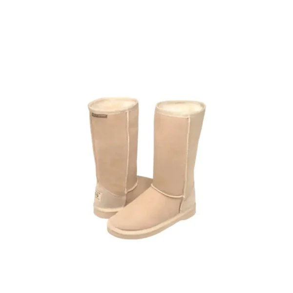 Classic Tall Kids Ugg Boots Premium Double Face Sheepskin Leather Natural