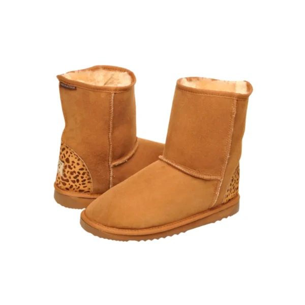 Classic Ugg Boots Leopard Heel Australian Leather Chestnut