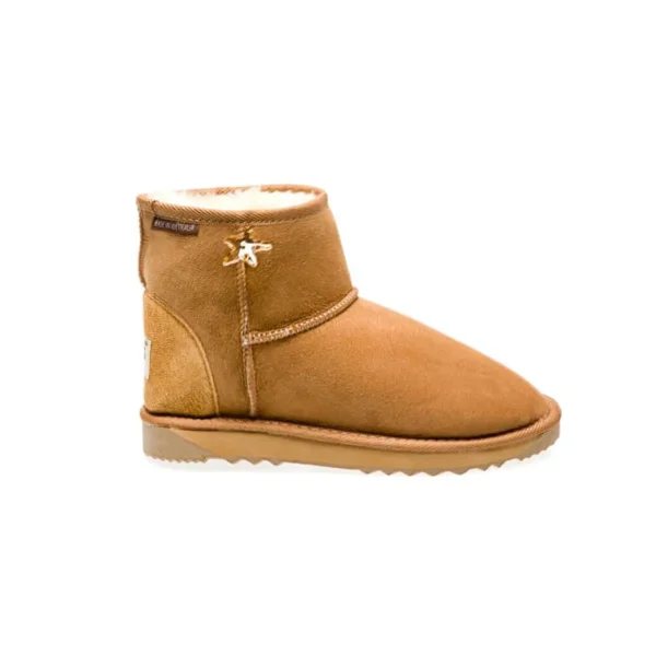 Mini Golden Shadow Starfish Trinket Ugg Boots Australian Leather Chestnut