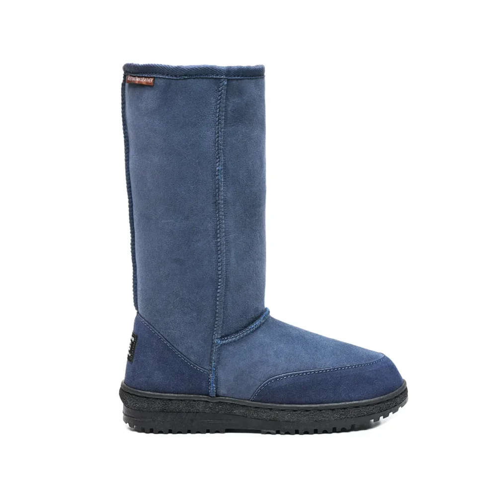 Tall Unisex Outdoor Ugg Boots Australian Leather Navy