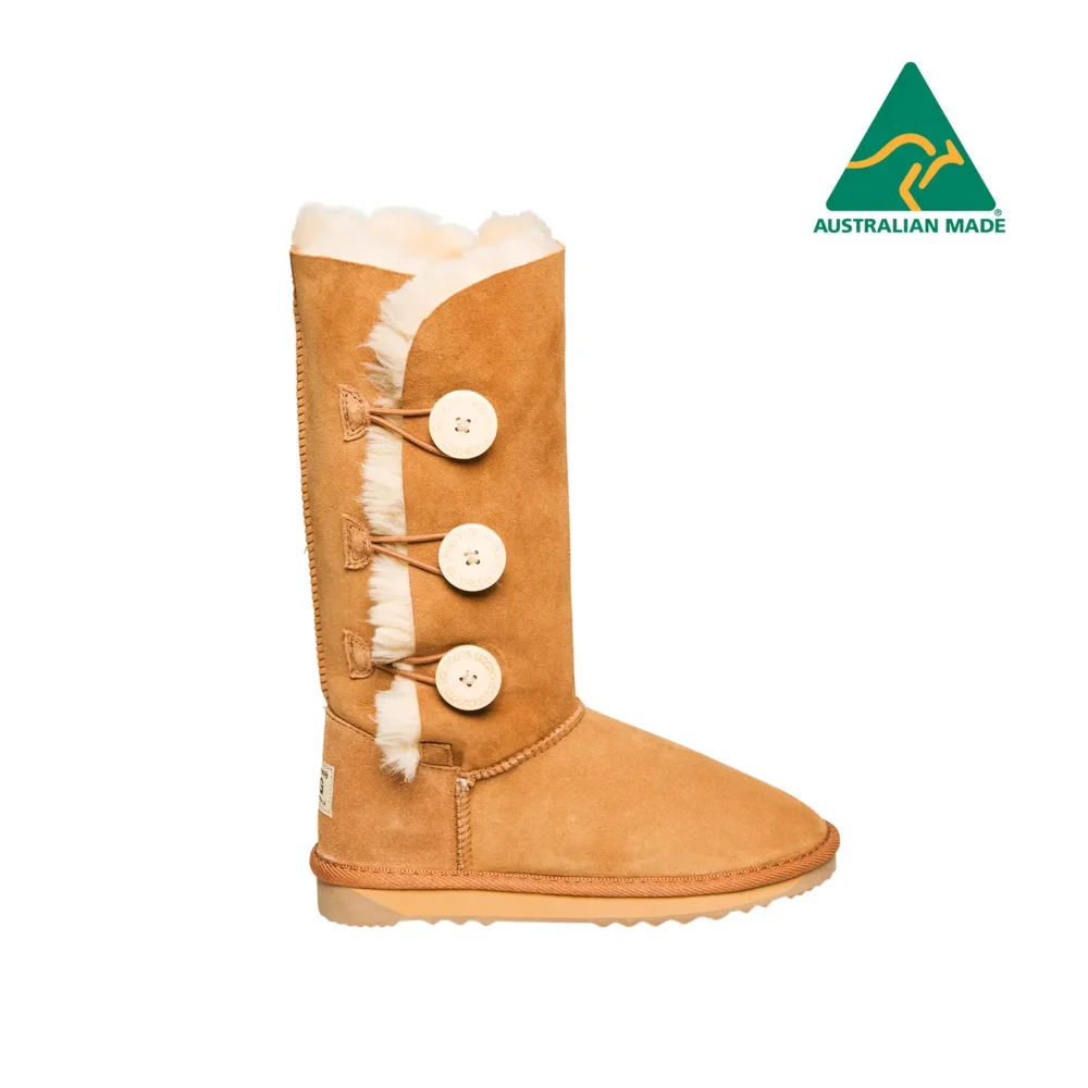 Double Face Sheepskin 3 Button Ugg Boots Australian Leather CHEST