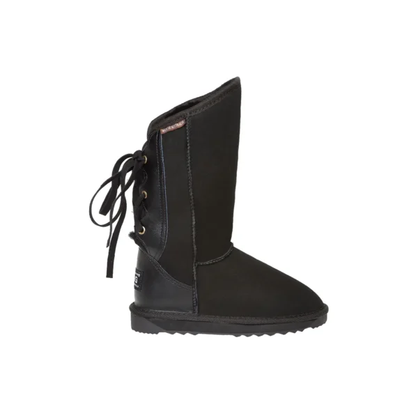 Rocker Ugg Boots Premium Australian Double Face Sheepskin Leather BLACK