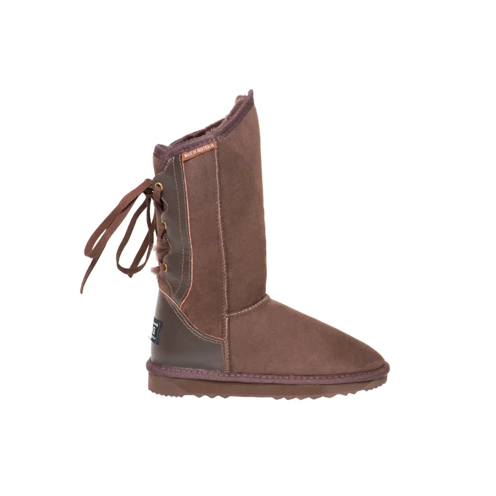 Rocker Ugg Boots Premium Australian Double Face Sheepskin Leather CHOCOLATE