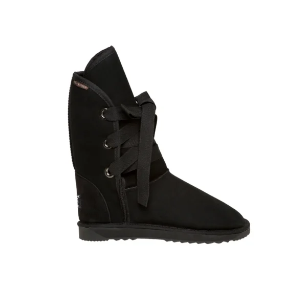 Short Roxy Nomad Ugg Boots Australian Leather BLACK